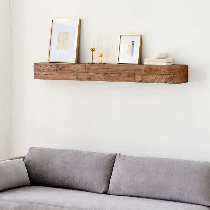 Open Box Reclaimed Pine Mantel Shelf West Elm