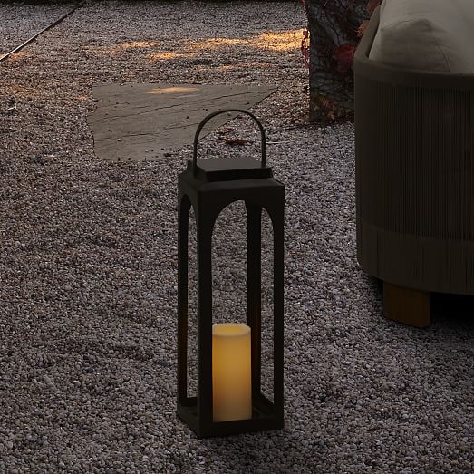 Outdoor Flickering Flameless Pillar Candles West Elm