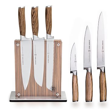Schmidt Brothers Zebra Wood 13 Piece Knife Set High-Carbon