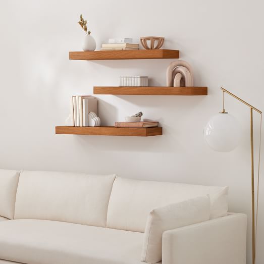 Volume Floating Shelves - Cool Walnut | West Elm