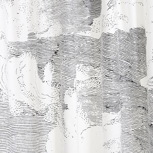 Etched Cloud Shower Curtain West Elm
