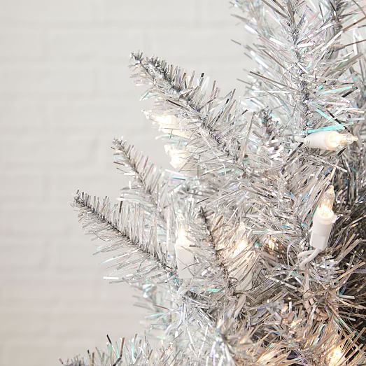 Tinsel Tuscany Christmas Tree Silver West Elm