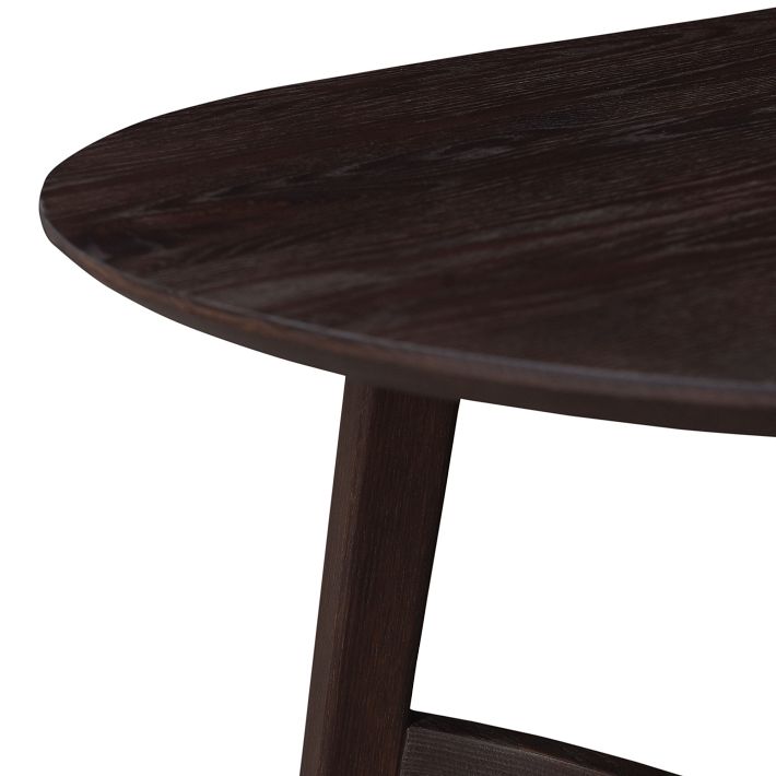 Solid Oak Oval Coffee Table West Elm
