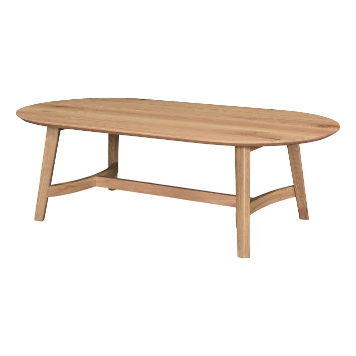 Solid Oak Oval Coffee Table West Elm 0047