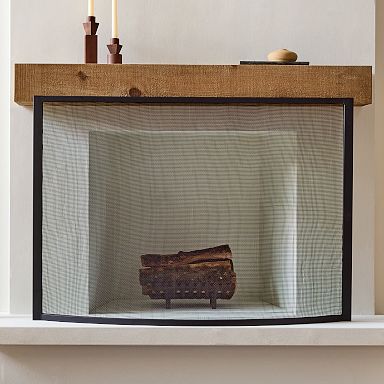 Crate & Barrel Fireplace Screen and Lamp Dupe