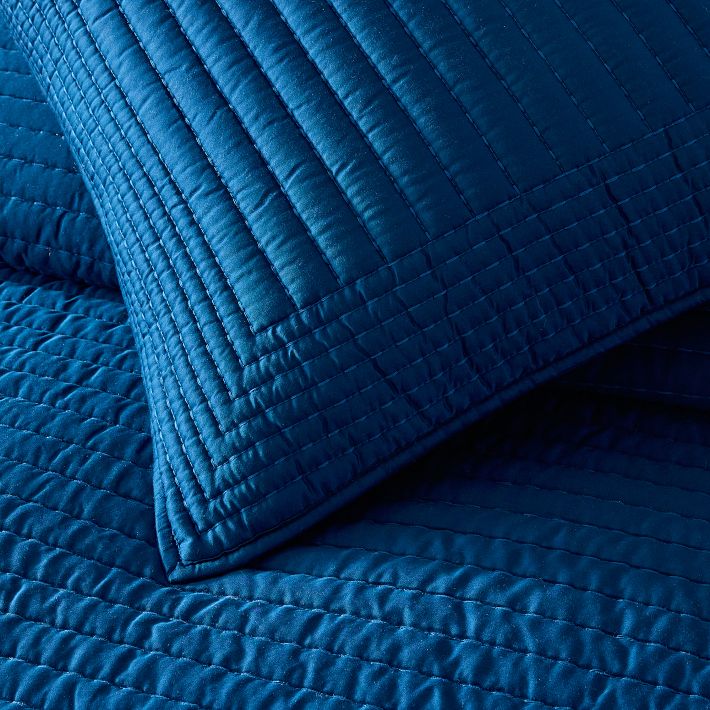 Silky TENCEL™ Pick Stitch Quilt & Shams West Elm