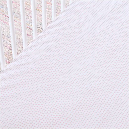 Falling Dot Crib Fitted Sheet West Elm