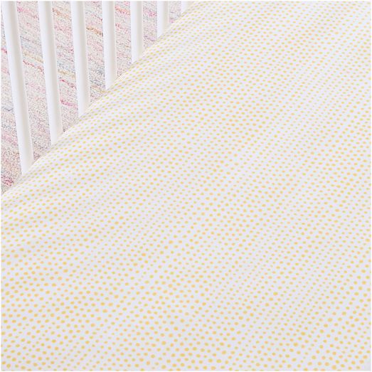 Falling Dot Crib Fitted Sheet West Elm