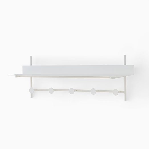 Floating Lines Shelf w/ Hooks West Elm