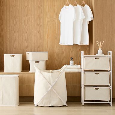 Home Essentials Closet Storage Organizer with Hamper & Drawer