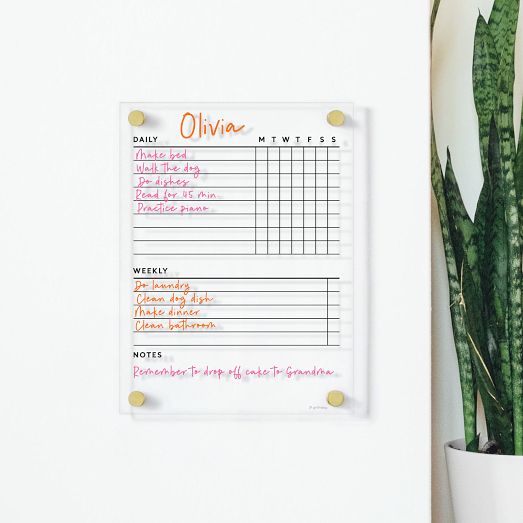 Dry Erase Magnetic Acrylic Calendar – Girl Friday