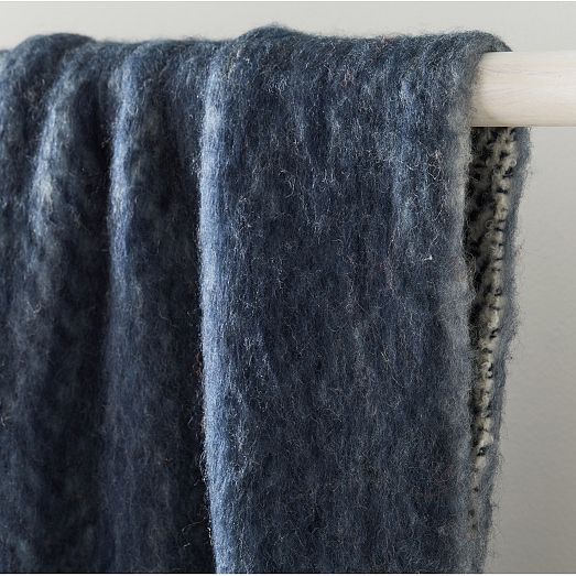 Brushed Herringbone Throw West Elm