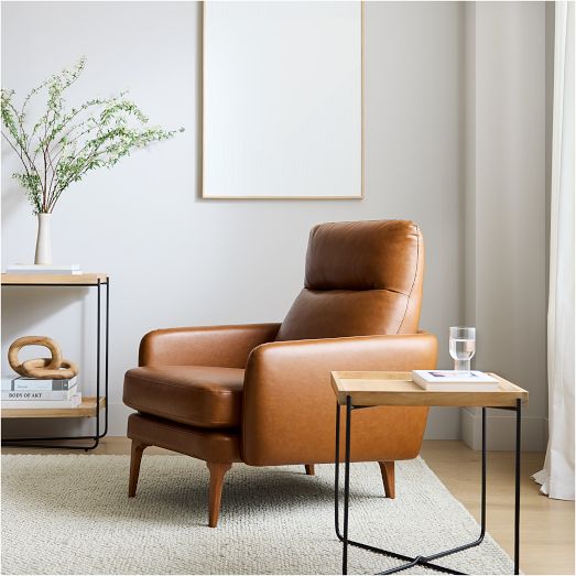 West elm best sale armchair leather