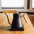 Stagg Electric Kettle (Matte Black w/ Maple Accents) — Mongo's Coffee