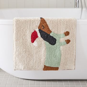 Dachshund Dog Bath Mat Anti-Slip Pet Personalized Bathroom Rug Mat Gift NWT