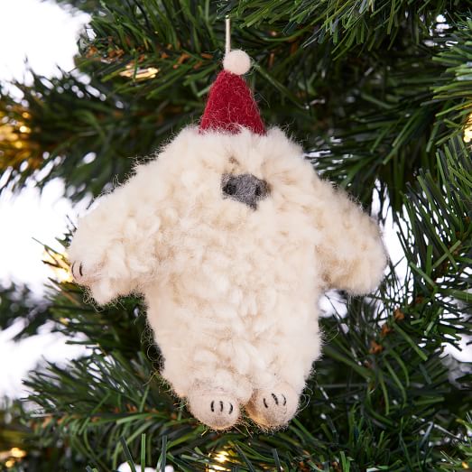 Handmade Felt Yeti Christmas Tree Ornament