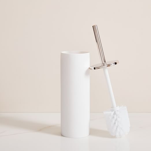 Modern Resin Stone Toilet Brush Holder, Bathroom Organization West Elm
