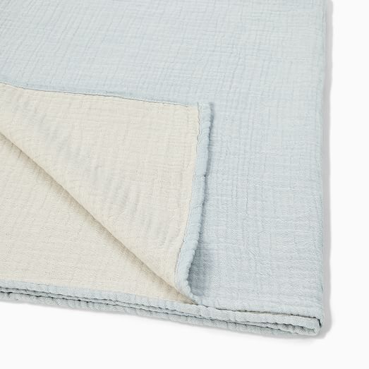 Organic Reversible Gauze Baby Blanket | West Elm