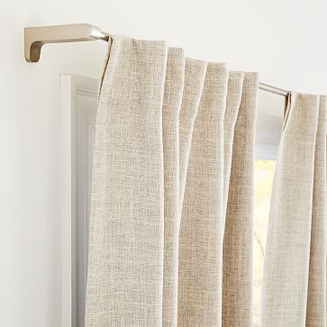 Crossweave Curtain - Belgian Flax | West Elm