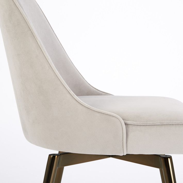 MidCentury Swivel Office Chair Metal Legs West Elm