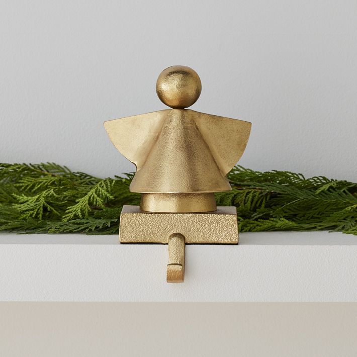 Metal Angel Stocking Holder Brass West Elm