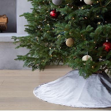 Silver tree skirt on sale uk