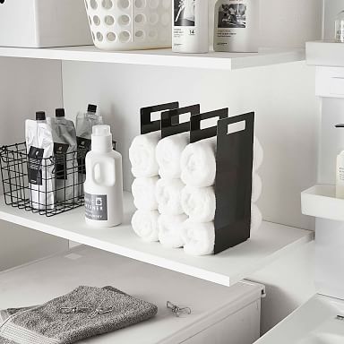 YAMAZAKI Home Wire Standing Bath Shelf Baskets | Steel | Tall | Shower  Caddy, White