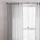 Sheer European Flax Linen Curtain - Stone Gray | West Elm
