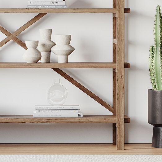 Reclaimed Pine Wood Bookshelf | West Elm