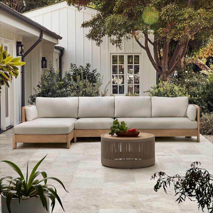 Porto Outdoor 3 Piece Chaise Sectional 134