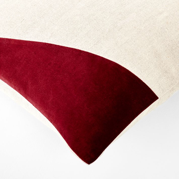 Cotton Linen & Velvet Corners Pillow Cover West Elm