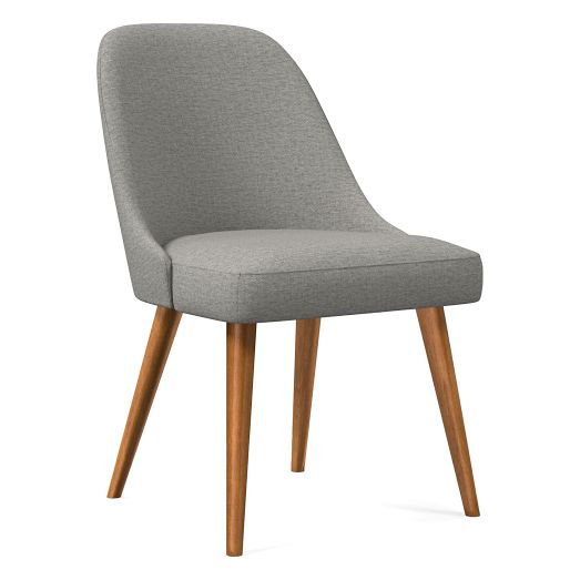 West elm grey online chair