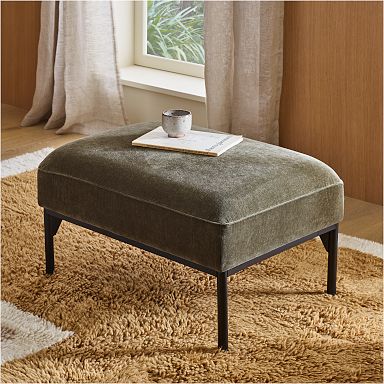 Small Low Ottoman Bench Rectangle Step Stool for Dining Bedroom
