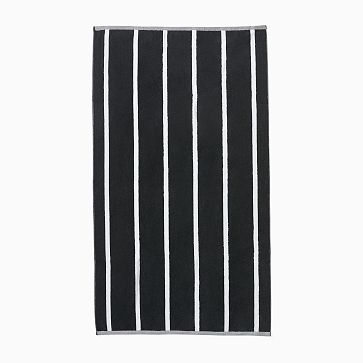 Black Stripe Pool and Beach Towel