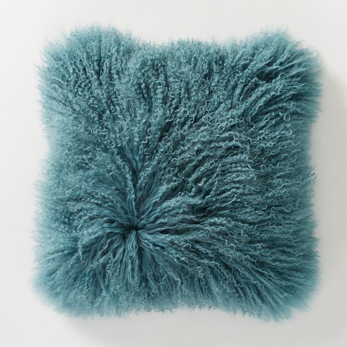 mongolian lamb pillow / west elm  Pillows, Fluffy pillows, Pretty pillow