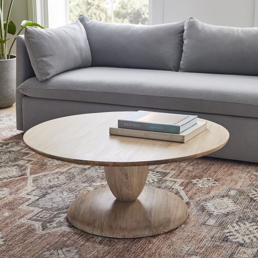 Winona Round Pedestal Coffee Table | Modern Living Room Furniture ...