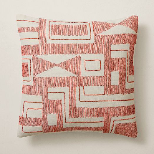 Embroidered Blank Shapes Pillow Cover | West Elm