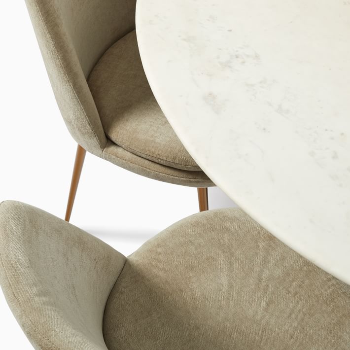 Silhouette Pedestal Round Dining Table & Finley Chair Set West Elm