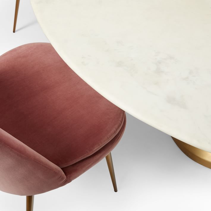 Silhouette Pedestal Round Dining Table & Finley Chair Set West Elm