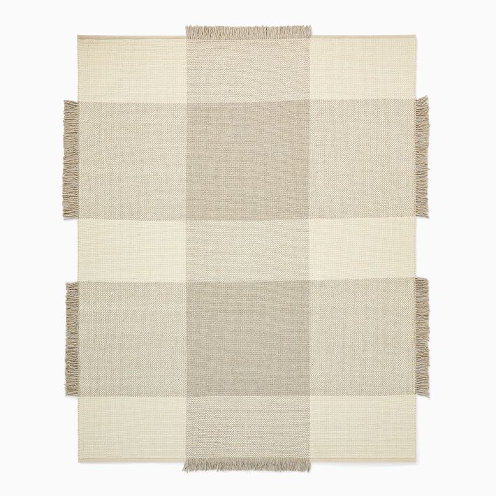 Fringe Plaid Rug West Elm