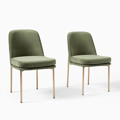 West elm discount green velvet chair