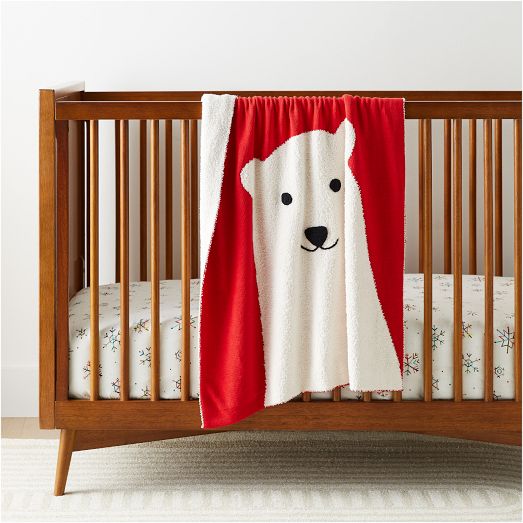 Polar Bear Shearling Baby Blanket West Elm