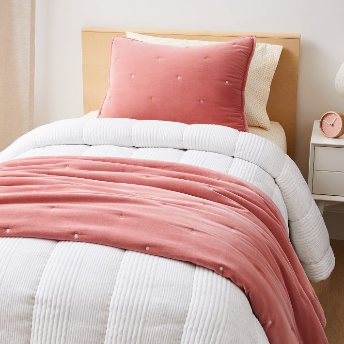 Cotton Velvet Quilt & Shams West Elm