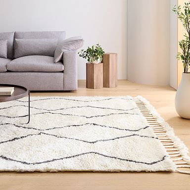 Buy Moroccan Berber Checkered Rug Taupe and Cream Checkered Rug Online in  India 