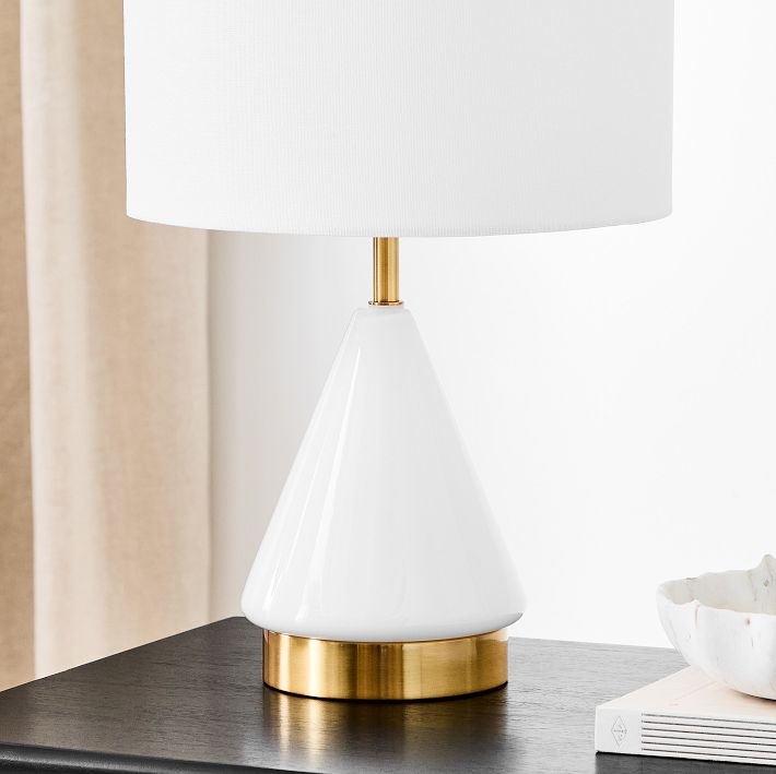 Metalized Glass USB Table Lamp | Modern Light Fixtures | West Elm