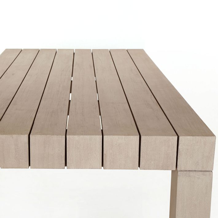 Modern teak discount outdoor dining table