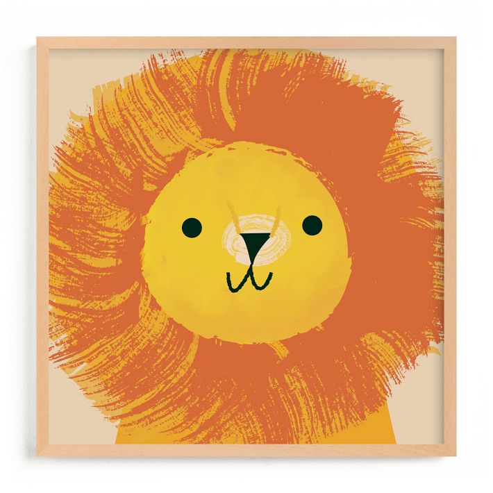 King of the Jungle Framed Wall Art by Minted for West Elm Kids West Elm