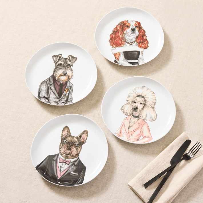 Dapper Animal Best in Show Salad Plates West Elm
