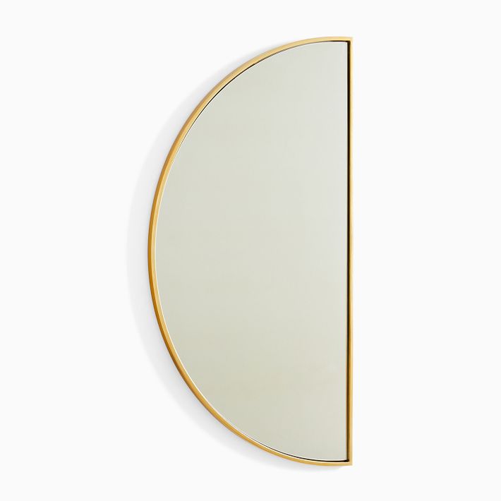 Half-Moon Metal Wall Mirror - Small