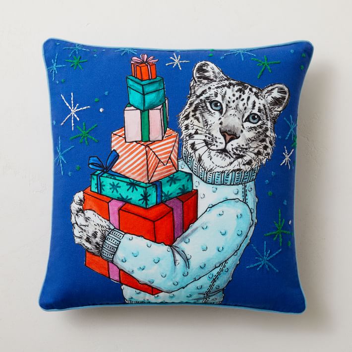 Snow leopard pillow online cover